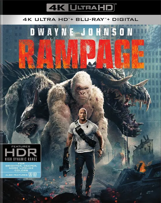 狂暴巨兽/Rampage 2018美国动作科幻冒险片[6.3分] - 4K电影下载