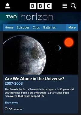 地平线系列：我们并不孤单/Horizon: Are We Alone in the Universe？ 2008英国纪录片片[7.1分] - 4K电影下载