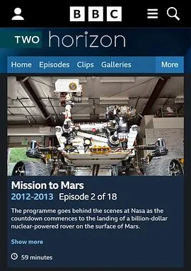 地平线系列：火星任务/Horizon: Mission To Mars 2012英国纪录片片[7.9分] - 4K电影下载
